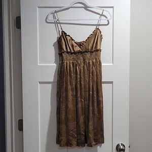 BCBGMAXAZRIA - Polka Dot Silk Babydoll Dress